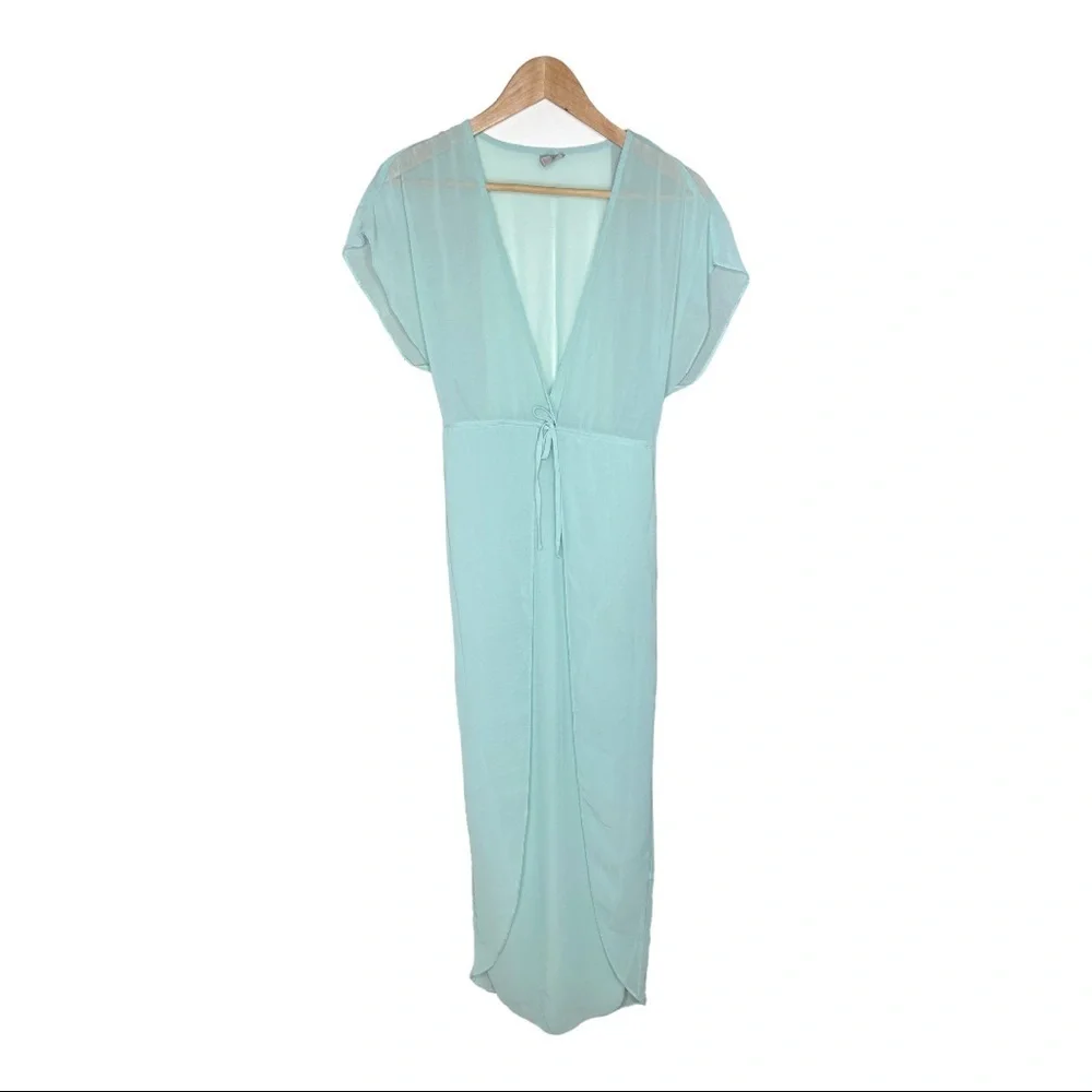 ASOS Wrap Front Chiffon Maxi Beach Kaftan Size 0 - Picture 6 of 12